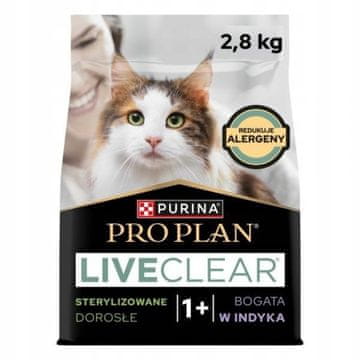 shumee PURINA PRO PLAN LIVECLEAR STERILIZIRANA PURANJINA 2,8 kg