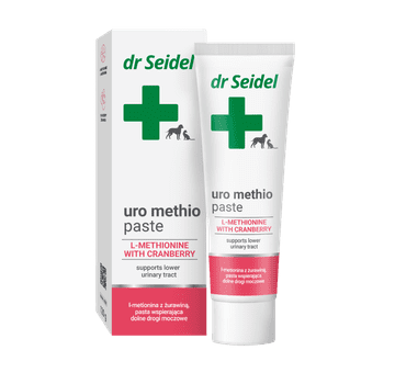 Dr. Seidel Uro Methio pasta za raztapljanje sečnih kamnov pri psih in mačkah, 120 g