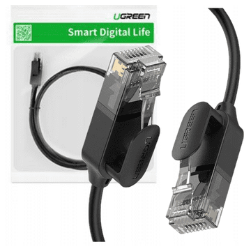 Ugreen KABEL UGREEN NW122 70656 SIECIOWY ETHERNET PATCHCORD RJ45 CAT 6A UTP DO 10GB/S 10 M - CZARNY