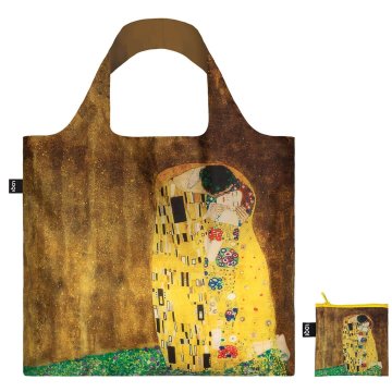 LOQI Nakupovalna vrečka Klimt Kiss 50x42/69cm / zložljiva / recik. poliester