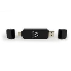 Ewent Čitalec kartic USB 3.0, USB-C in USB-A, EW1075