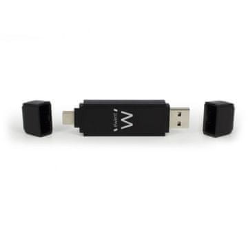 Ewent Čitalec kartic USB 3.0, USB-C in USB-A, EW1075