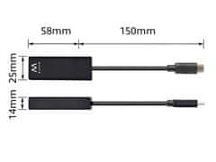 Ewent Adapter USB-C v RJ45 Ethernet, črn, EW9828