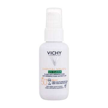 Vichy Capital Soleil UV-Clear Anti-Imperfections Water Fluid SPF50+ fluid za zaščito obraza pred soncem za problematično kožo 40 ml za ženske