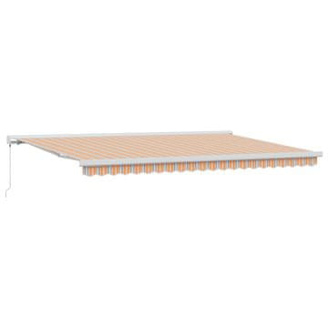 Vidaxl Vlečna tenda večbarvno 500 × 300 cm Platno in aluminij