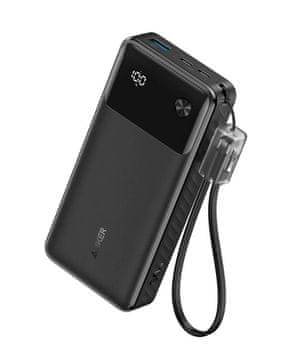 Anker Powerbank 20000 mAh, 30W s priloženim USB-C kablom, črn