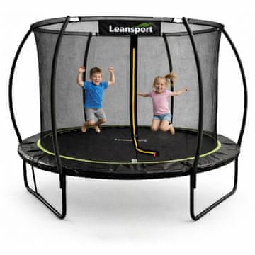 Lean-toys Vrtni trampolin 183cm (6 FT) z zaščitno mrežo, lestvijo in torbo za čevlje