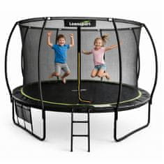Lean-toys Vrtni trampolin 305cm (10 FT) z zaščitno mrežo, lestvijo in torbo za čevlje