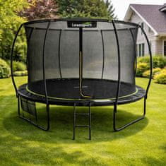 Lean-toys Vrtni trampolin 305cm (10 FT) z zaščitno mrežo, lestvijo in torbo za čevlje