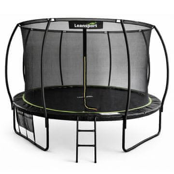 Lean-toys Vrtni trampolin 366cm (12 FT) z zaščitno mrežo, lestvijo in torbo za čevlje