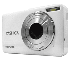 Yashica DigiPix 100 fotoaparat + torbica Lowepro Apex 20, 16x zoom, beli (YAS-DG100PP-WH)