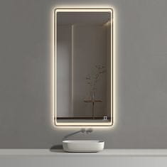 S6 Steklarstvo Šest LED ogledalo S64A, 120x60cm / 60x120cm, 3 barve LED, antifog, dimmer, touch stikalo
