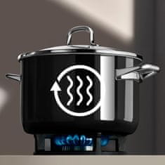 WMF Fusiontec Essential PRO 4-delni set posode, 16/16/20/24 cm, stekleni pokrovi, črn (0520795290)