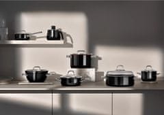 WMF Fusiontec Essential PRO 4-delni set posode, 16/16/20/24 cm, stekleni pokrovi, črn (0520795290)