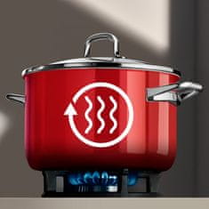 WMF Fusiontec Essential PRO 4-delni set posode, 16/16/20/24 cm, stekleni pokrovi, rdeč (0521035290)