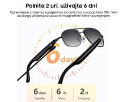 Blackview D1 PRO pametna očala, AI Assistant, UV stekla, črna