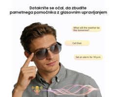 Blackview D1 PRO pametna očala, AI Assistant, UV stekla, srebrna