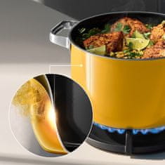 WMF Fusiontec Essential PRO 4-delni set posode, 16/16/20/24 cm, stekleni pokrovi, rumen (0521455290)