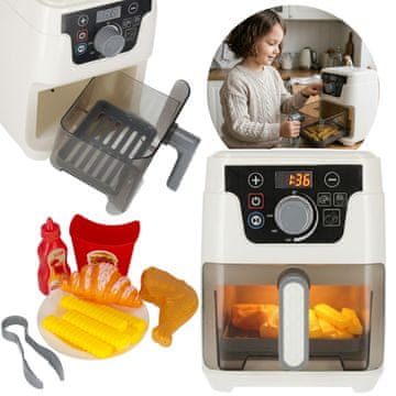 Mega Creative Igračna friteza brez olja, AIR FRYER za otroke, svetlobni, zvočni učinki 3+