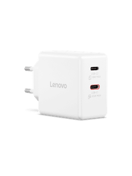 Lenovo Dual polnilec, USB-C, 65W, beli (G0A6065WEU)