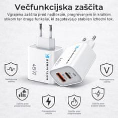 Berniteam Hišni Polnilec GaN 45W 2-port (BT-45PQ)