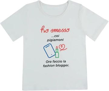 Nikcorp Otroška bombažna majica T-shirt brez dolgih rokavov z zabavnim napisom I Quit, bela, potisk tipografija, 3-4 leta, vsakodnevna in za igro