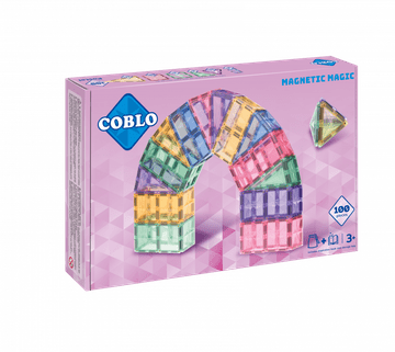 Coblo Magnetni gradbeni komplet 100 kosov - pastelni