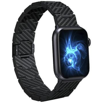 Pitaka PITAKA RETRO PAŠČEK IZ OGLJIKOVIH VLAKEN ZA APPLE WATCH 1 2 3 4 5 6 7 8 9 10 SE