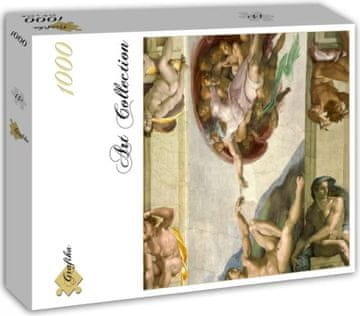 Grafika Kvadratna sestavljanka The Creation of Adam 1000 kosov