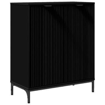 Vidaxl Strani šal Črna 69,5 x 33 x 82 cm Konstruiran les