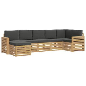 Vidaxl Zunanja garnitura za sedenje 7 szt. Bela in antracit