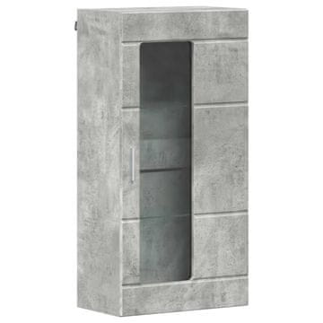 Vidaxl Lesena omara Betonsko siva 50 x 29 x 100 cm Konstruiran les