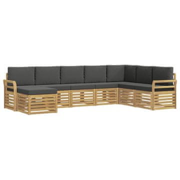 Vidaxl Zunanja garnitura za sedenje 8 szt. Bela in antracit