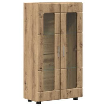 Vidaxl Strani šal s polico FLORIN Umetni hrast 55,5 x 29 x 100 cm