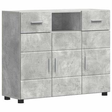 Vidaxl Lesena omara Betonsko siva 88,5 x 30,5 x 73 cm Konstruiran les