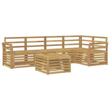 Vidaxl Zunanja garnitura za sedenje 6 szt. Bela 59 x 59 x 37 cm