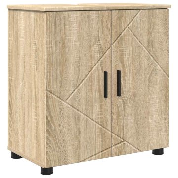 Vidaxl Kopalniška omarica Sonoma hrast 61 x 35 x 64 cm