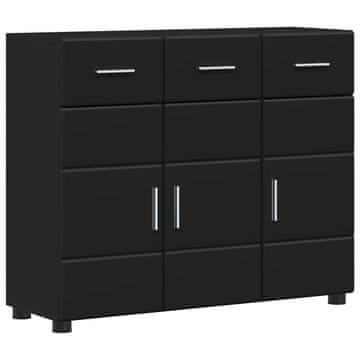 Vidaxl Strani šal FLORIN Črna 88,5 x 30,5 x 73 cm Konstruiran les