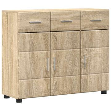 Vidaxl Strani šal s polico FLORIN Sonoma hrast 88,5 x 30,5 x 73 cm