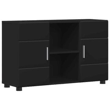 Vidaxl Strani šal FLORIN Črna 88,5 x 30,5 x 55,5 cm Konstruiran les