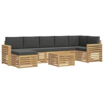 Vidaxl Zunanja garnitura za sedenje 8 szt. Bela in antracit