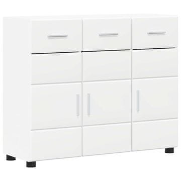 Vidaxl Strani šal FLORIN Bela 88,5 x 30,5 x 73 cm Konstruiran les