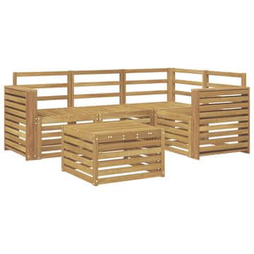 Vidaxl Zunanja garnitura za sedenje 5 szt. Bela 59 x 59 x 37 cm