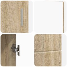 Vidaxl Strani šal s polico FLORIN Sonoma hrast 88,5 x 30,5 x 55,5 cm