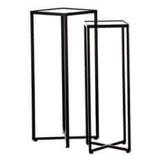 Autronic Stojalo za rože Flower stand - metal frames, glass top, price for a set of 2 pieces (FA23-028)