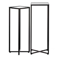 Autronic Stojalo za rože Flower stand - metal frames, glass top, price for a set of 2 pieces (FA23-028)