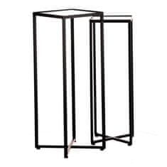 Autronic Stojalo za rože Flower stand - metal frames, glass top, price for a set of 2 pieces (FA23-028)