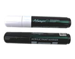 Artmagico akrilni marker JUMBO (15 mm) - črno-bel