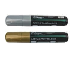 Artmagico Akrilni marker JUMBO (15 mm) - zlat in srebrn