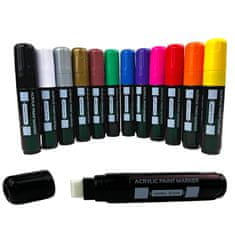 Artmagico akrilni marker JUMBO (15 mm) - EARTH 4 kosi - zelena, modra, rjava, oranžna
